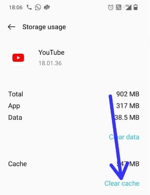 How to Clear Cache on YouTube OnePlus