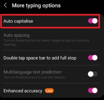 How to Turn Off Auto Caps on Samsung Galaxy