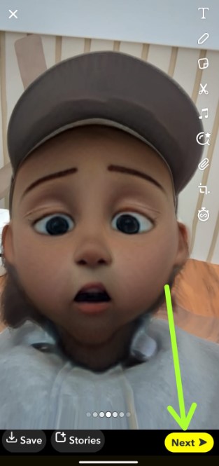 How to Use Snapchat to Send a Snap with Cartoon Face Lens
