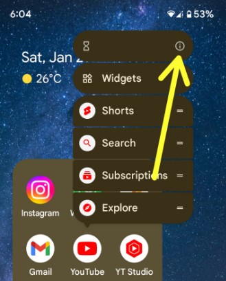 Open your YouTube app on your Android phone