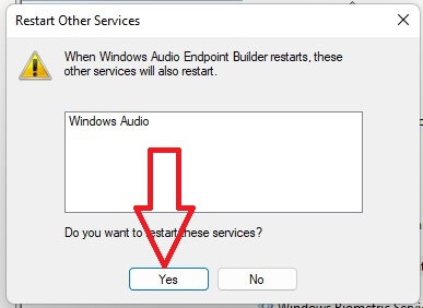 Restart audio services Windows 11