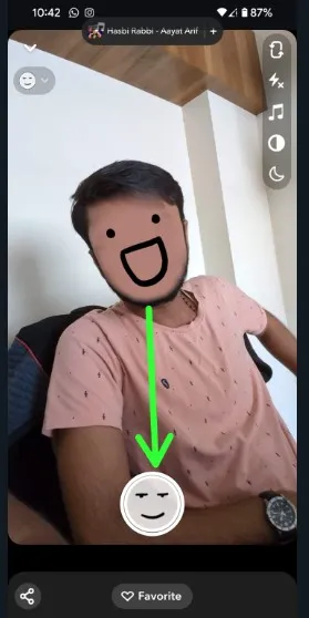 Use Snapchat to Send a Snap with the Cartoon Face Lens