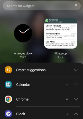 Add Smart Widget to Samsung Home Screen