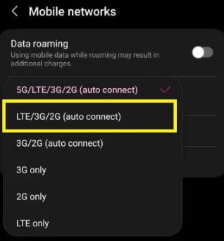 How to turn off 5G on Samsung S23, S23 Plus, S23 Ultra Device