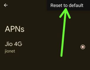 Reset APN Settings to Fix Phone Not Registered on Network Error Android
