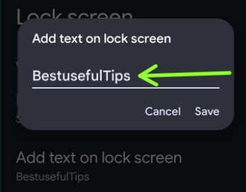 Add Message to Pixel 7 Lock Screen