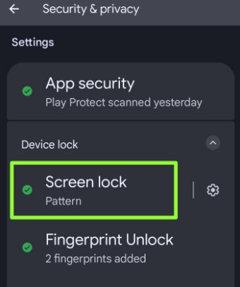 Change Google Pixel 7 Pro Screen Lock
