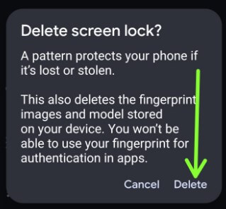 Delete Screen Lock on Pixel 7 Pro