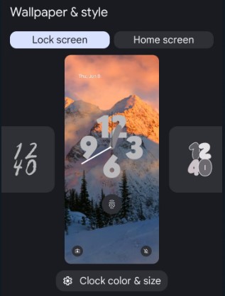 How to Change Lock Screen Clock Style, Color, & Size on Pixel 7 Pro and Pixel 7