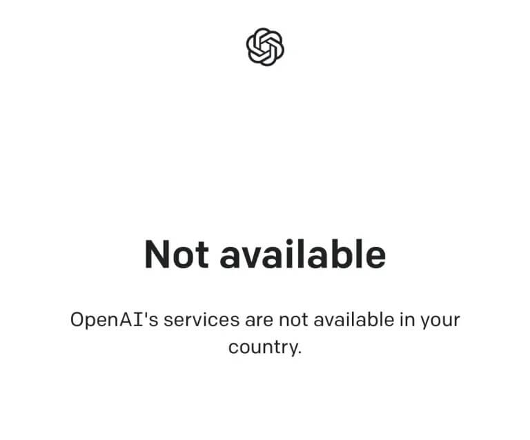How to Fix Openais services are not available in your country
