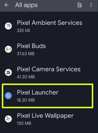 Open the Pixel launcher app on your Google Pixel