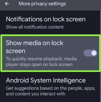 Show or Hide Media on Lock Screen Pixel 7 Pro
