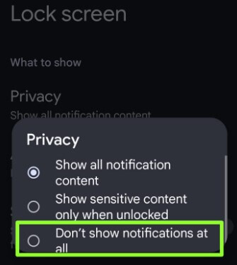 Turn Off Lock Screen Notifications on Pixel 7 Pro and Pixel 7