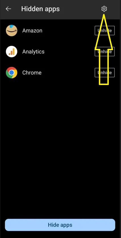 Hidden apps settings on Pixel 7 and Pixel 6