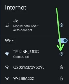 Tap the Connected WiFi network to remove it from your Google Pixel 8