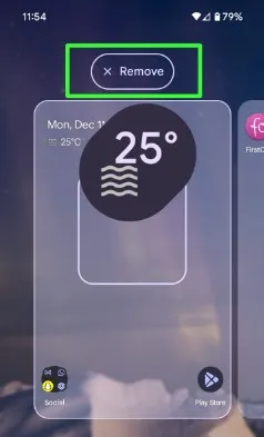 How to Remove Weather Widget to Home Screen on Android Phone