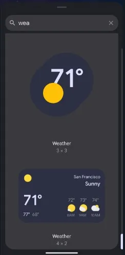 Show weather info on your Android home screen