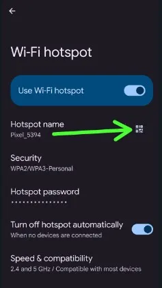 How to Share Hotspot QR Code on Android without Password