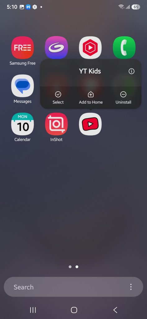 Uninstall app to fix App Crashing on Samsung Galaxy S25 Ultra