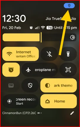 Location Indicator Android 17 Beta 1