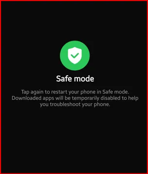 Boot into Safe Mode to Fix Internet is not working on Samsung Galaxy S26